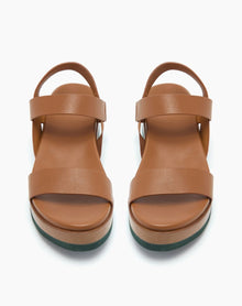 Coclico Dana Leather Wedge - Cuoio