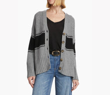 ATM Striped Oversized Cardigan - Cloud Grey