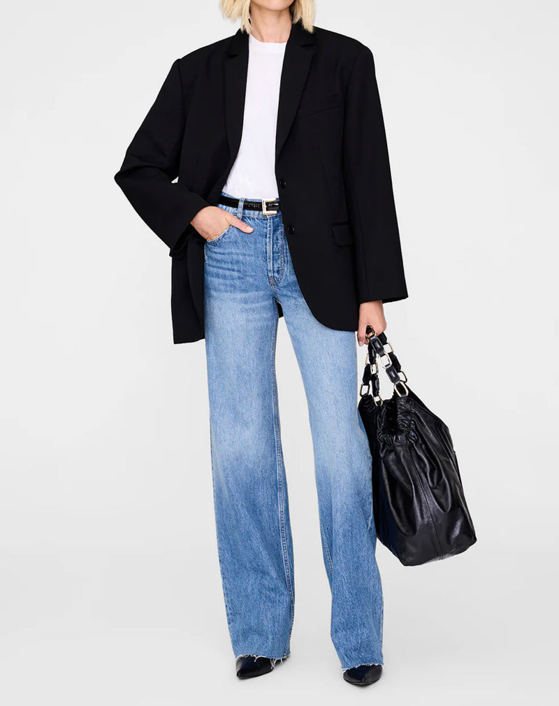 Anine Bing Quinn Midweight Blazer - Black