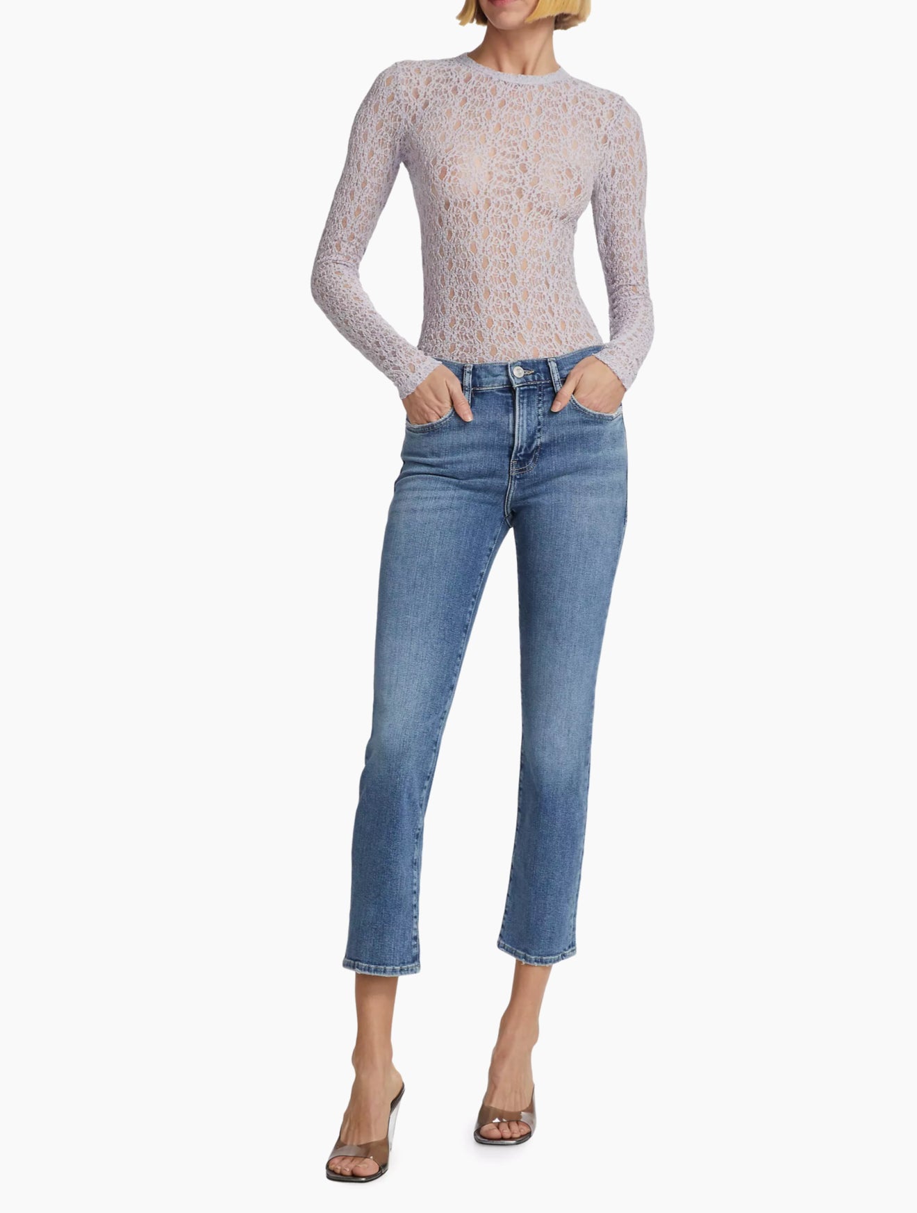 Frame Le High Straight - Daphne Blue
