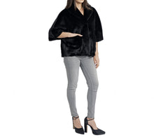 Love Token Peggy Faux Fur Topper - Black