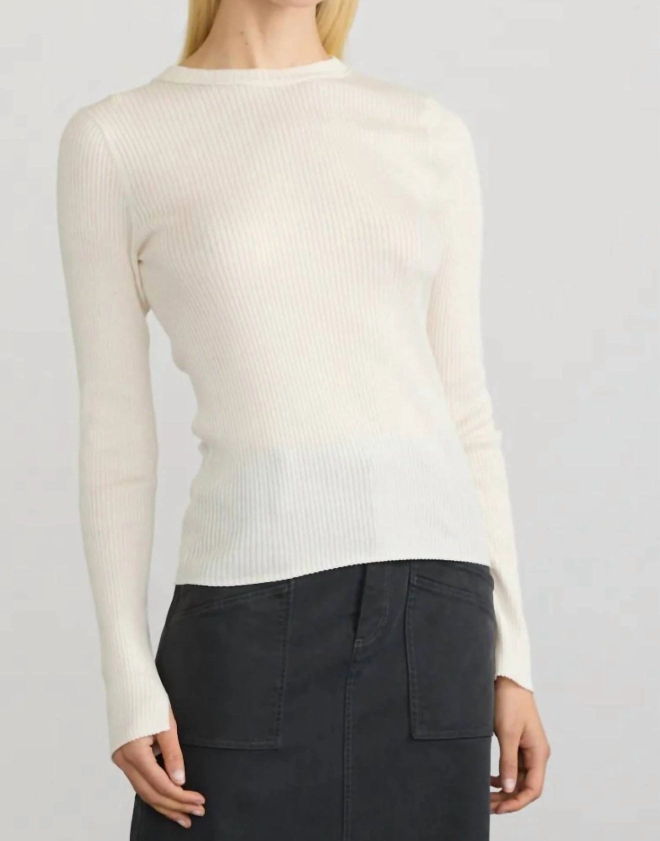 Margaret O'Leary Annie Rib Tee
- Latte