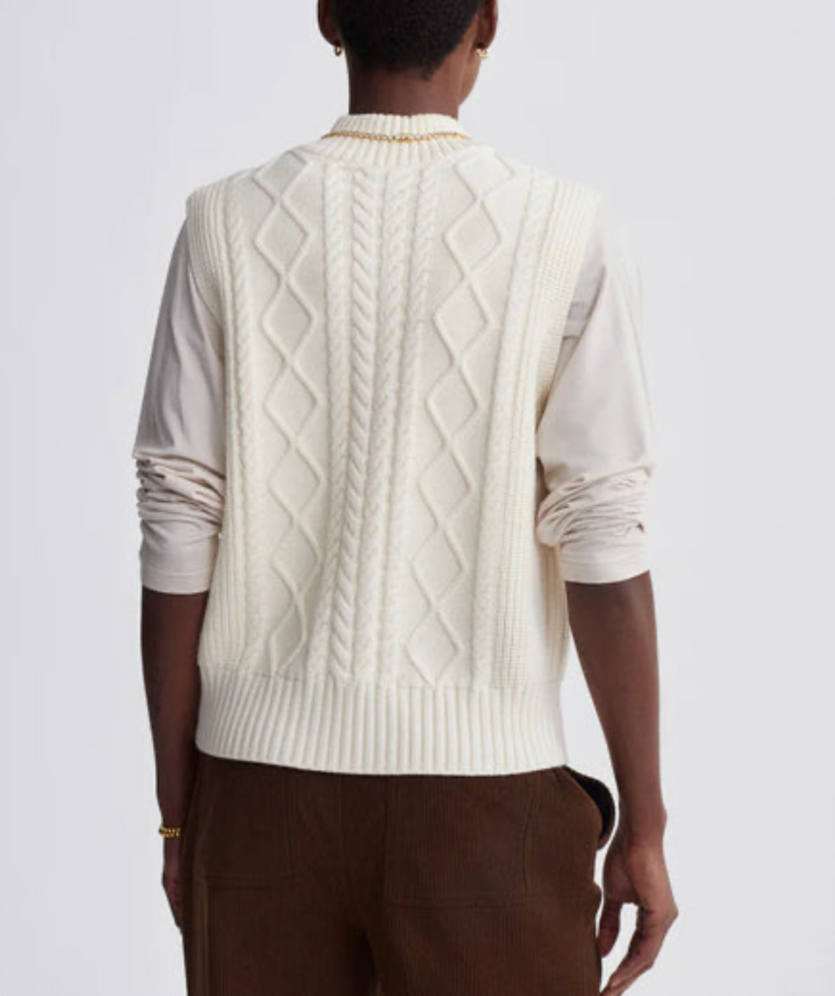 Varley Joilette Roll Neck Vest - Egret