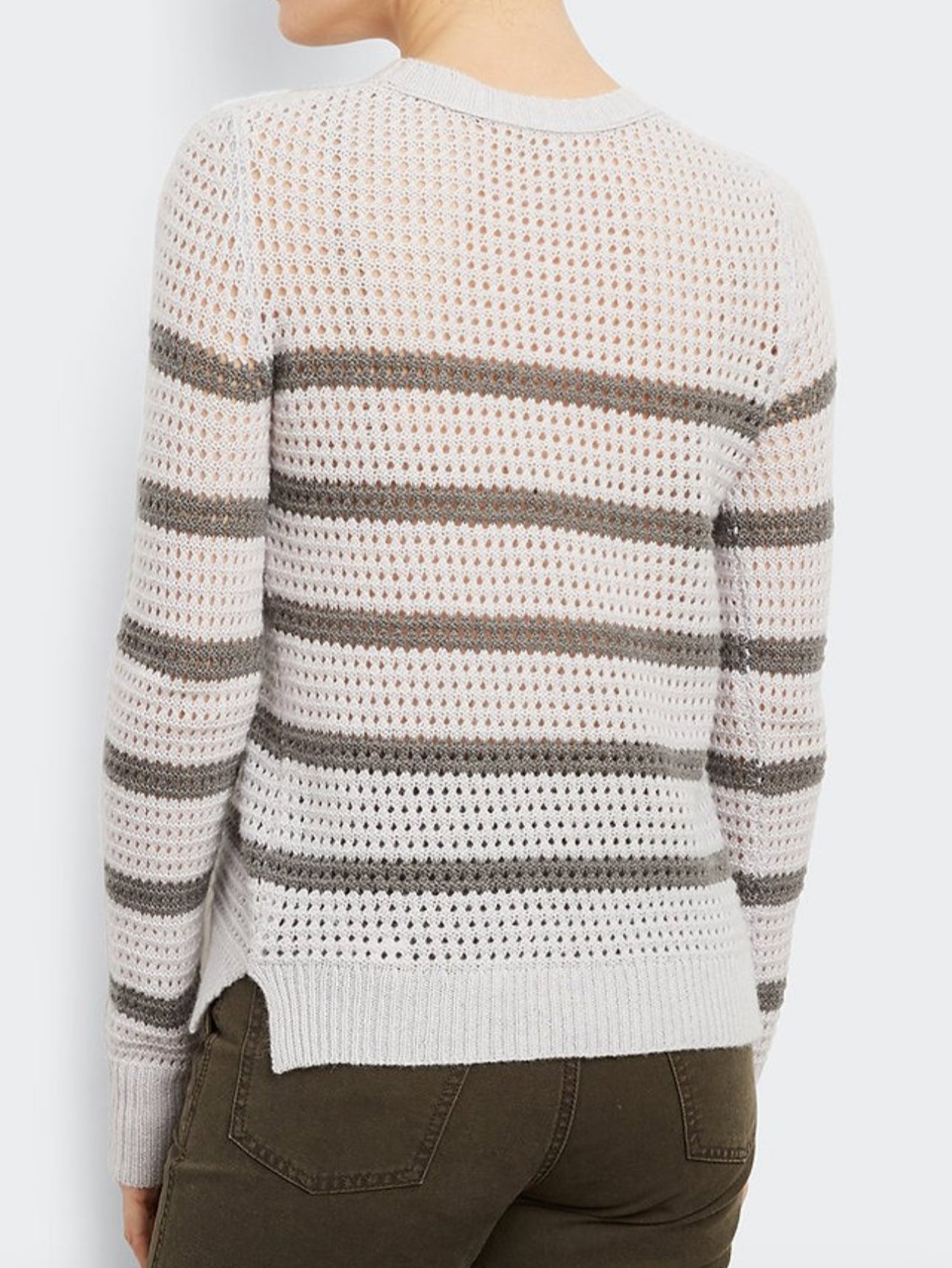 Inhabit Cashmere Waffle Stripe - Lotus