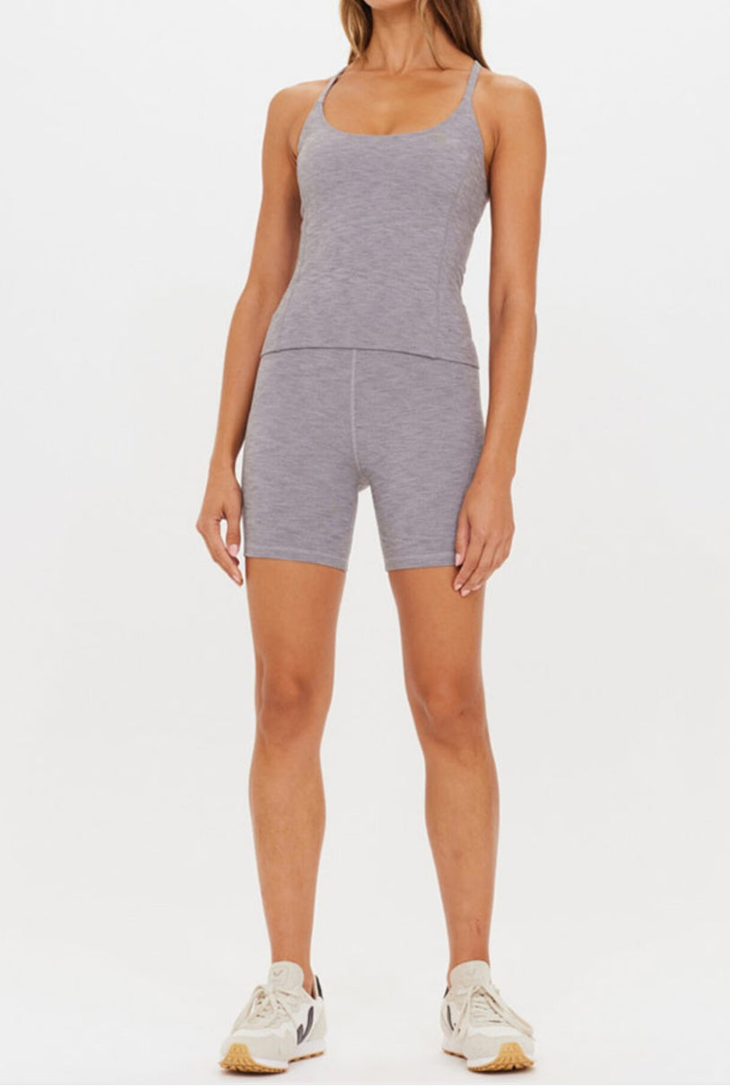 The Upside Studio Spin Short - Grey Marle