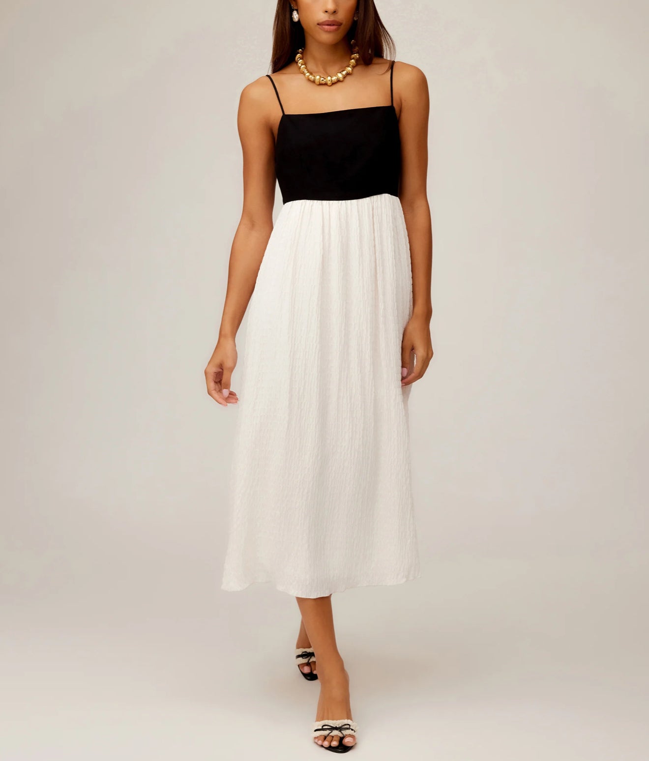 Fifteen Twenty Anetta Dress - Cream/Black