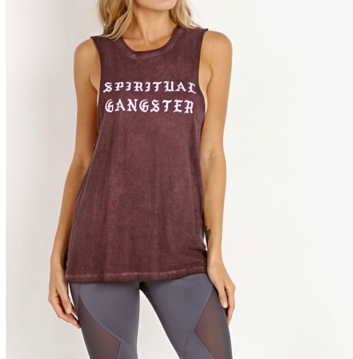 Spiritual Gangster Old English Rocker Tank