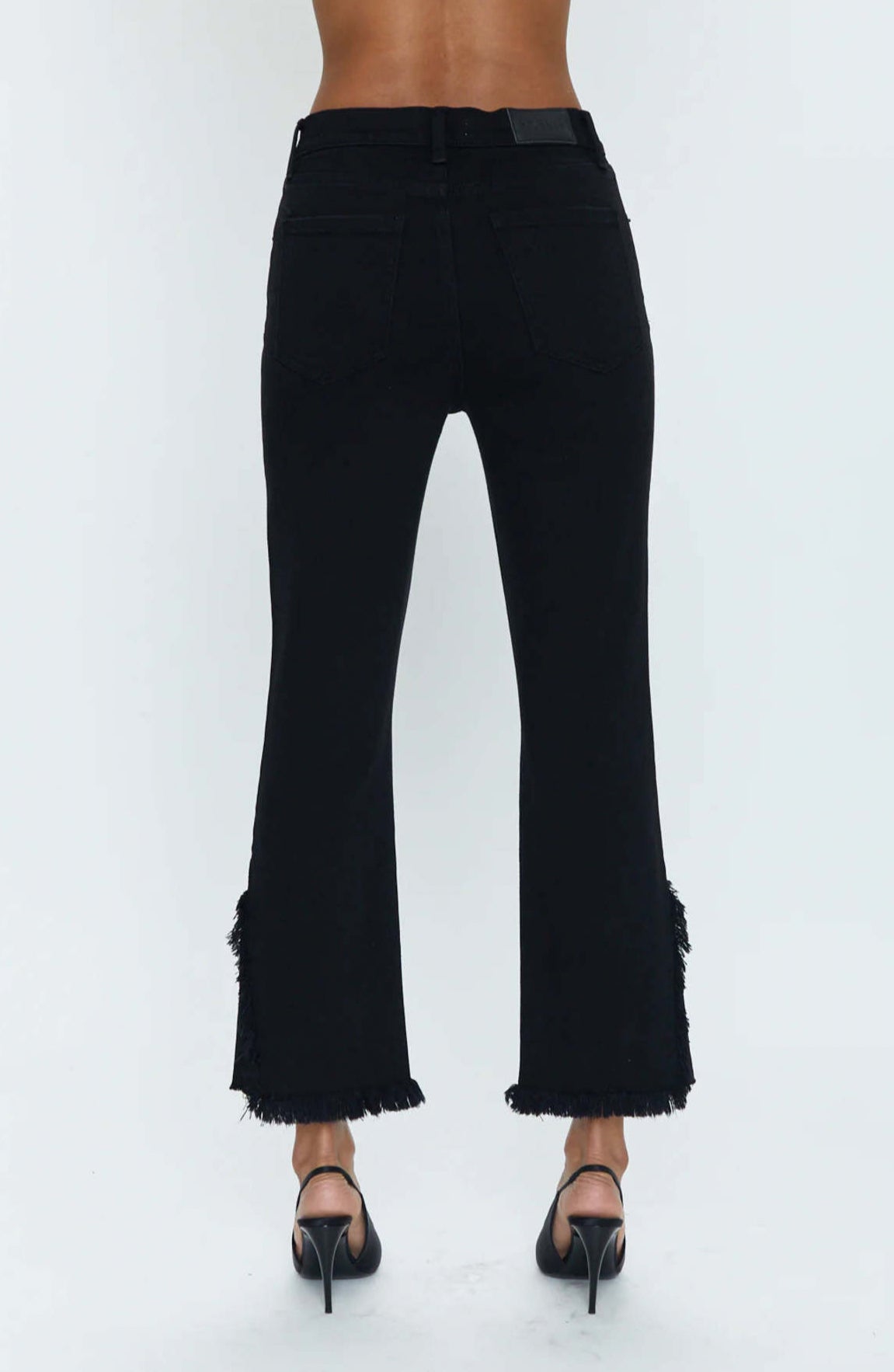 Pistola Lennon Frayed Crop - Blackbird