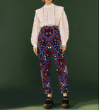 Farm Rio Embroidered Corduroy Pants