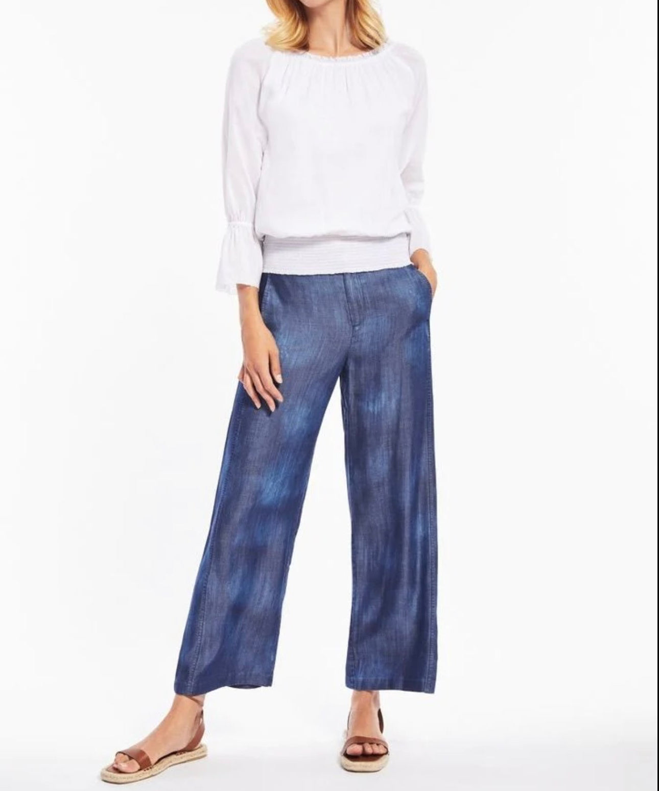 ecru Tulum Pant With Seam Detail