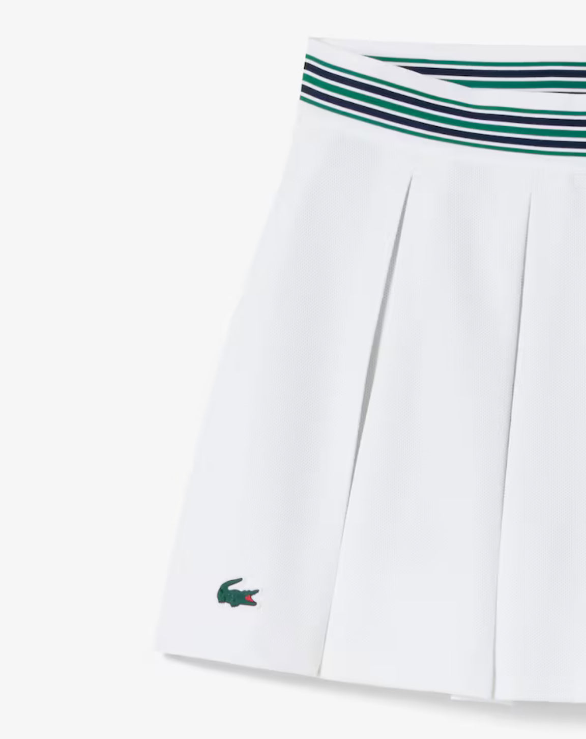 Lacoste Lined Piqué Tennis Skirt - White
