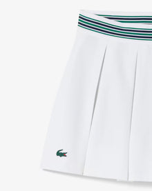 Lacoste Lined Piqué Tennis Skirt - White