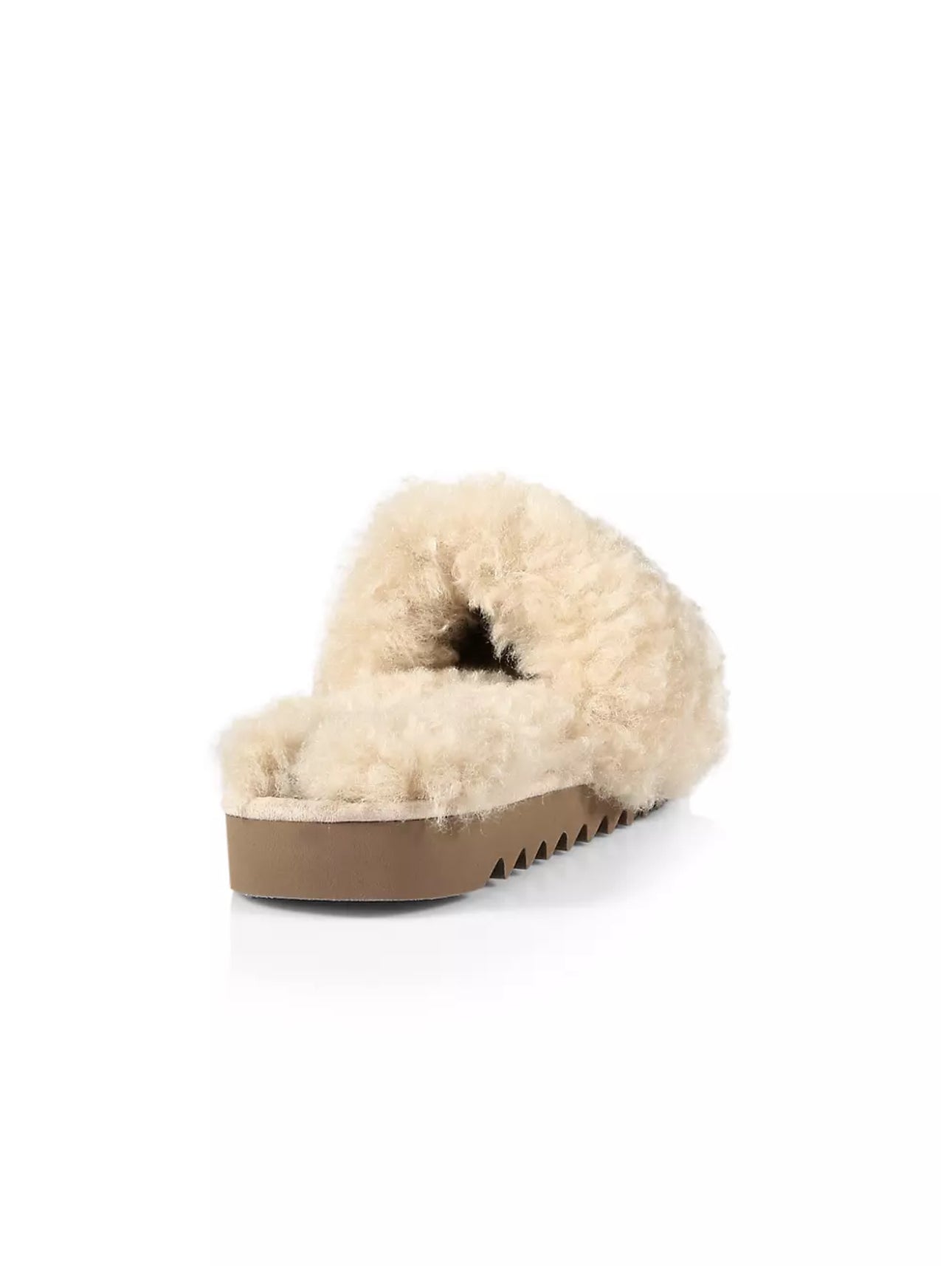 rag & bone Eira Faux Shearling Slides - Ivory