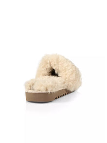 rag & bone Eira Faux Shearling Slides - Ivory