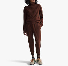 Varley Brushed Rib Slim Cuff Pant 25" - Dark Walnut