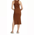 dh New York Addison Rib Knit Midi Dress - Chestnut