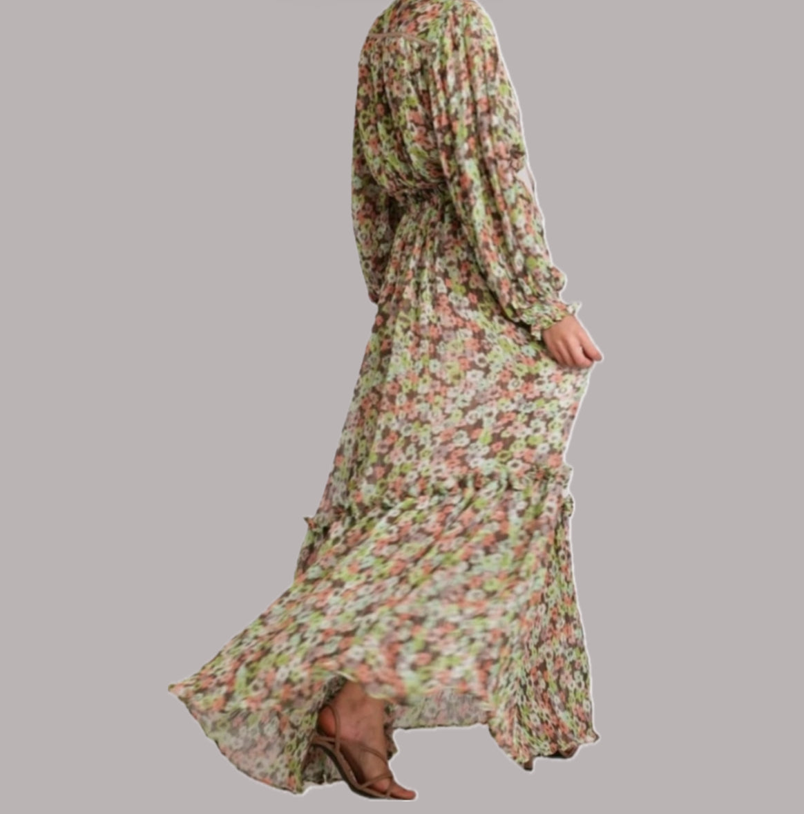 Sabina Musayev Lush Skirt - Peach Print