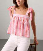 Blockprints Emma Tank - Barbie Pink/Ferarri Red