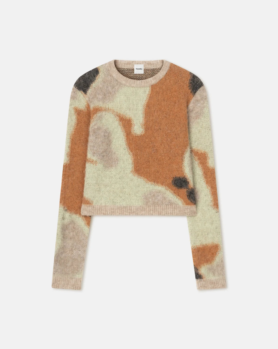 Nanushka Fanni Brushed-Alpaca Sweater - Smudged Graffiti