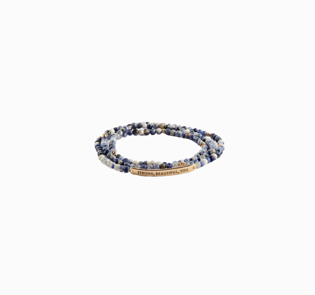 DEMDACO Strong-Beautiful-You Necklace/Bracelet - Blue Mix