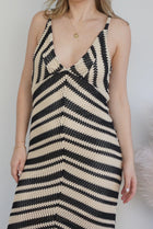 NIBI MTK Samara Crochet Dress - Black/ Cream