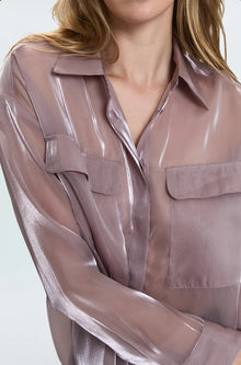 Pistola Miranda Sheer Shirt - Pink Plum