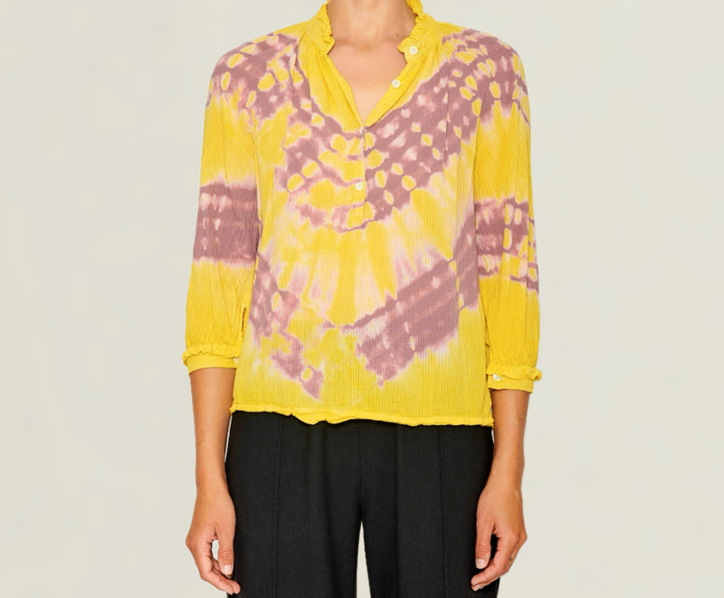 Raquel Allegra Victorian Ruffle Blouse - Acid Light