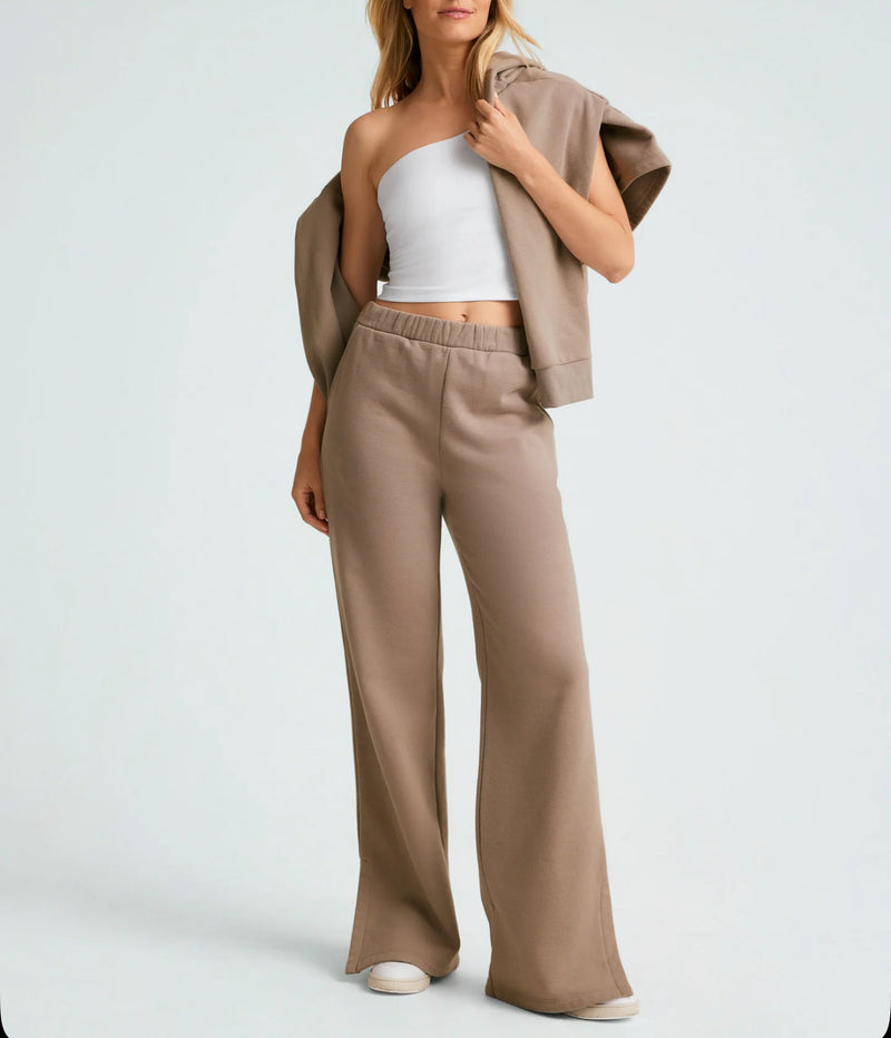 Beyond Yoga Open Ended Mid Rise Pant - Desert Sand