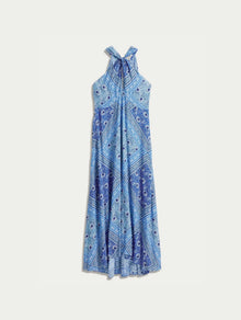 RIXO Caitlin Dress - Boho Scarf Blue