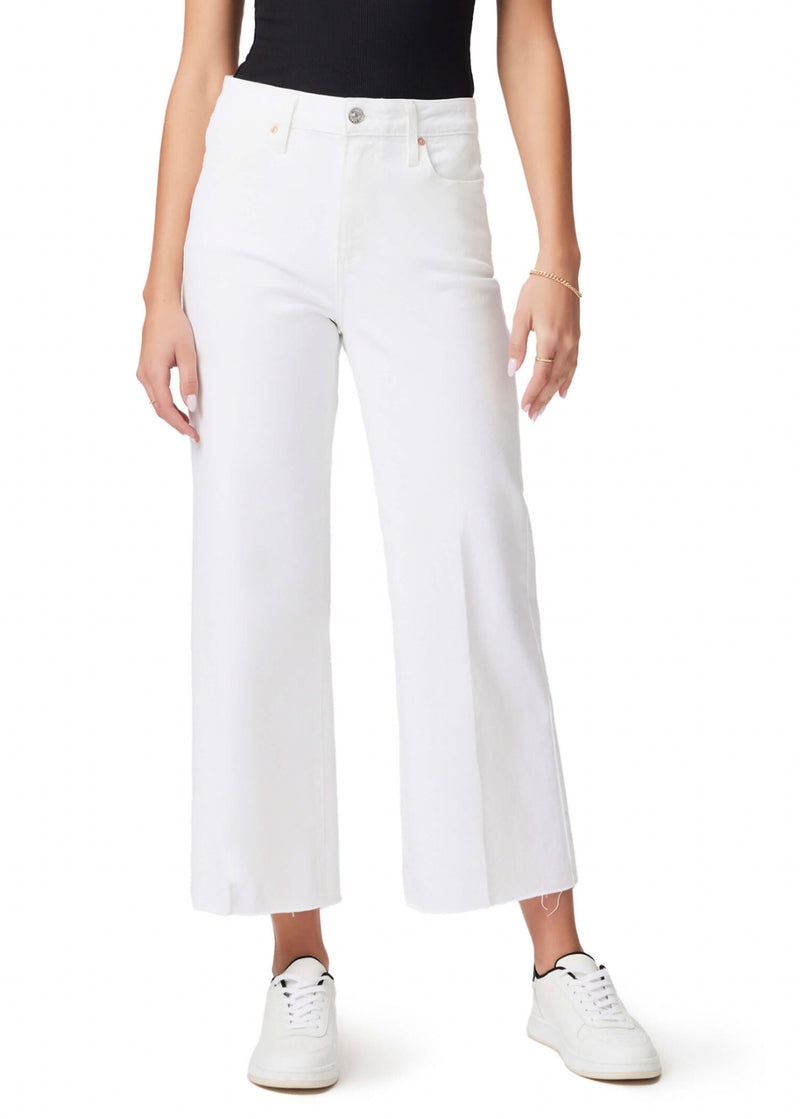 Paige Anessa With Raw Hem Jean - White