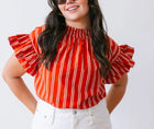 Sunshine Tienda Hemingway Stripe Flutter Top