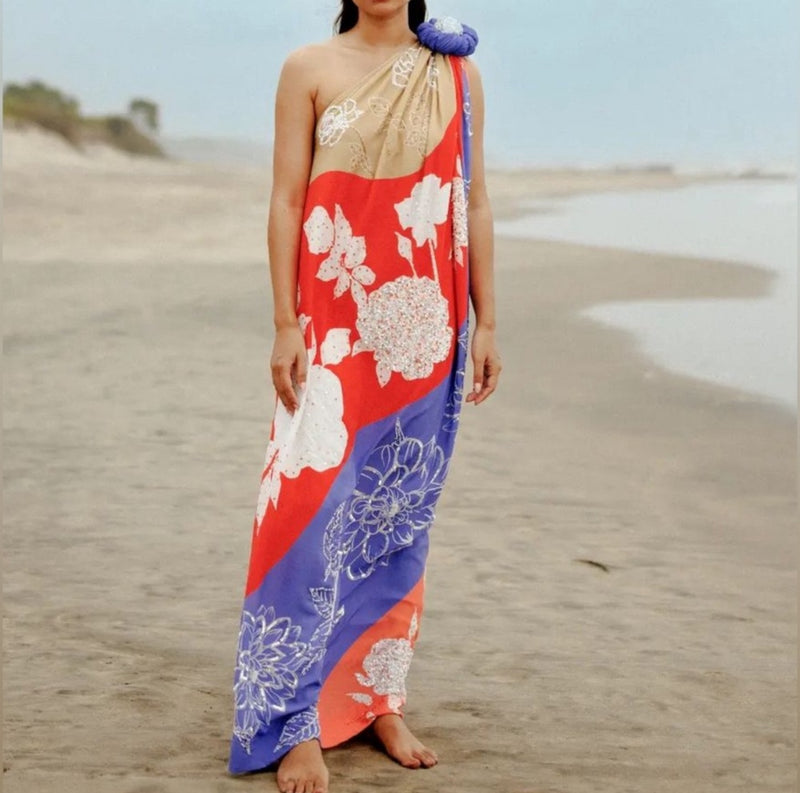 Verandah Hand-Beaded Toga Gown