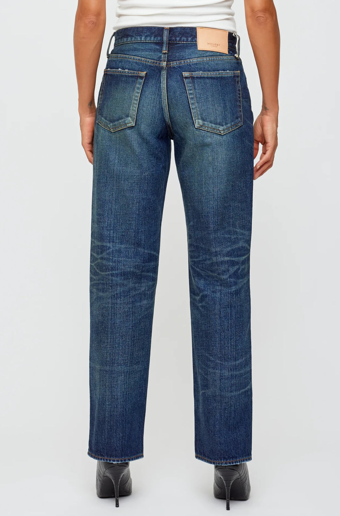 Moussy Vintage Ortega Wide Straight - 113 Dark Blue