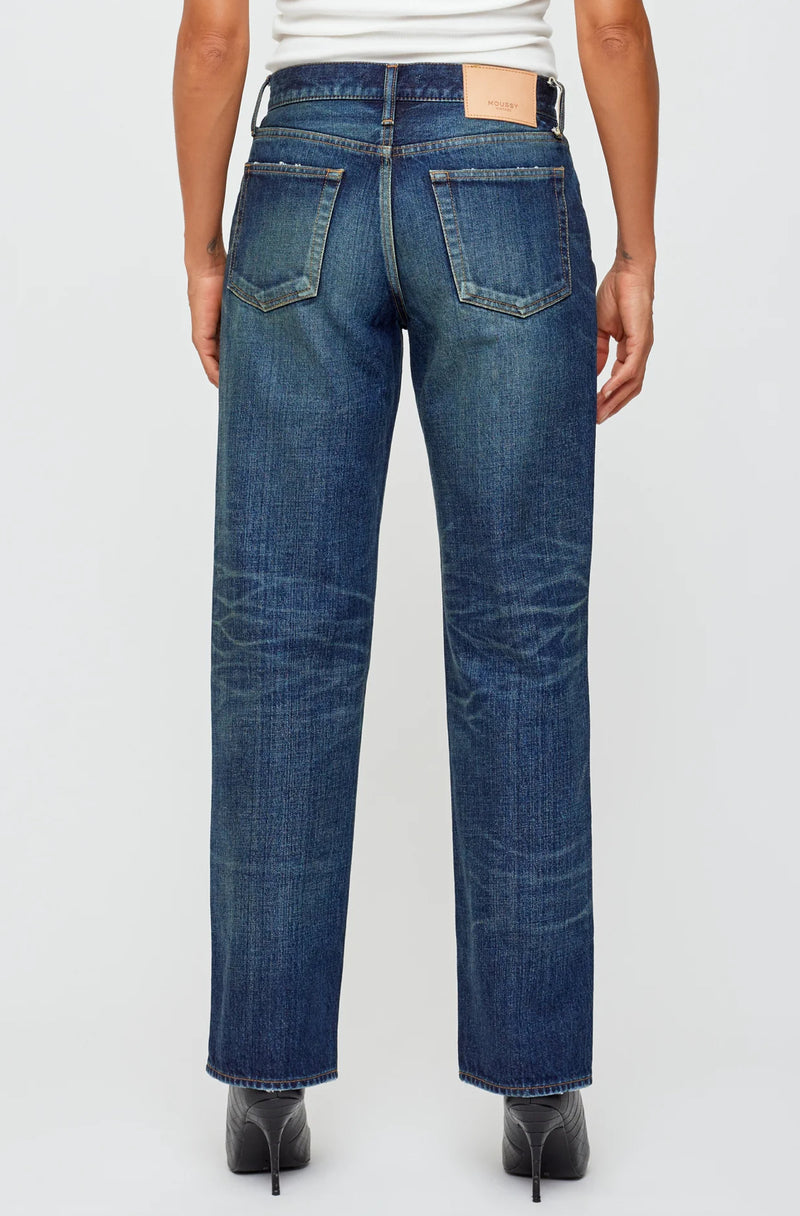 Moussy Vintage Ortega Wide Straight - 113 Dark Blue