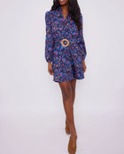 Sail To Sable Aztec Floral Belted Tunic Dress