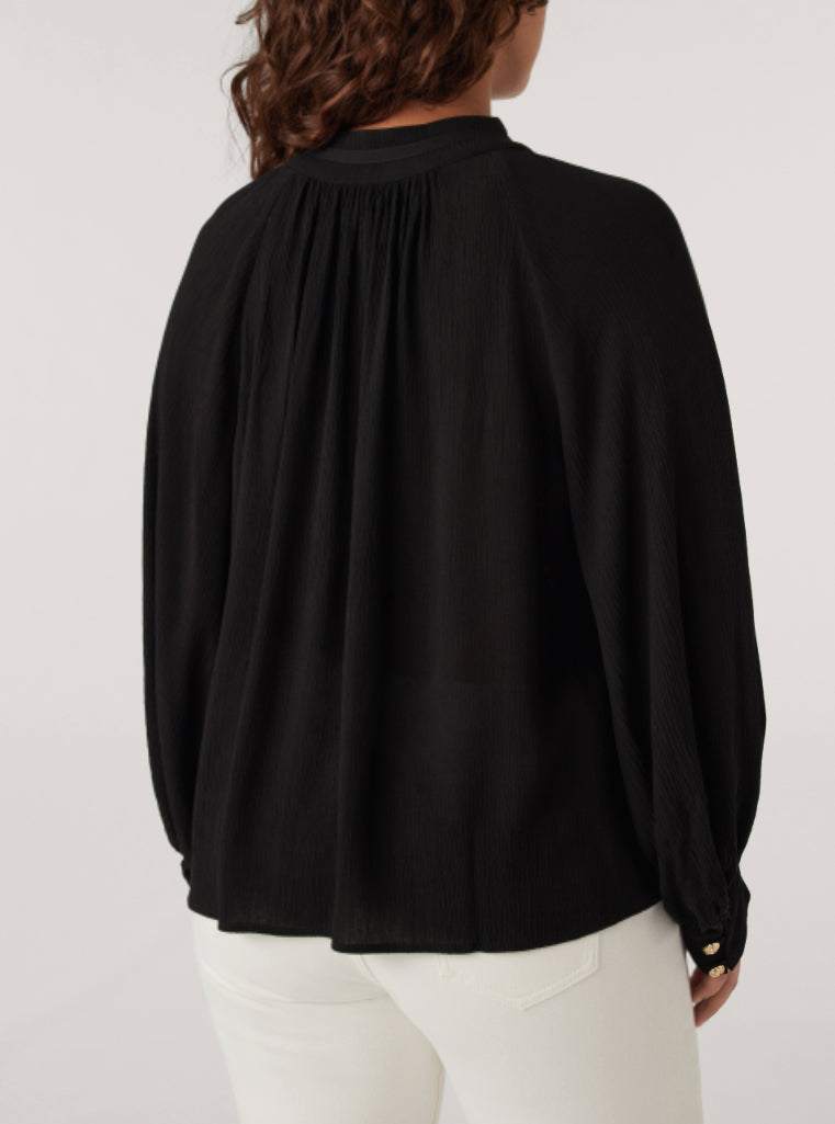 ba&sh Neil Long Sleeve Blouse - Black