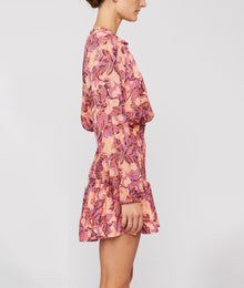 A.L.C. Callie Dress - Coral/Iris