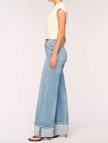 DL1961 Hepburn Wide Leg Low Rise Jean - Ravello