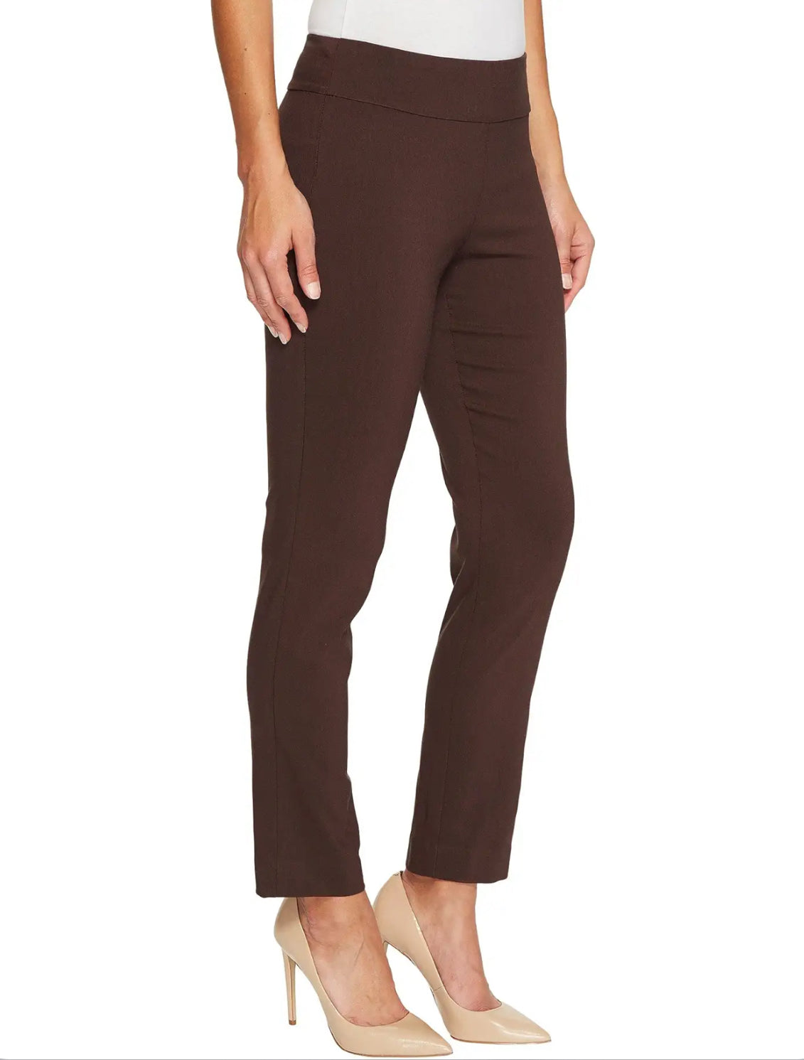 Krazy Larry Pull-On Ankle Pants - Brown