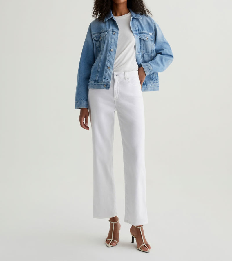 AG Jeans Brinley Mid-Rise Straight - Gallery White