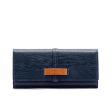 Hammitt BENJAMIN Leather Wallet Slim - Indigo Navy/Brushed Silver