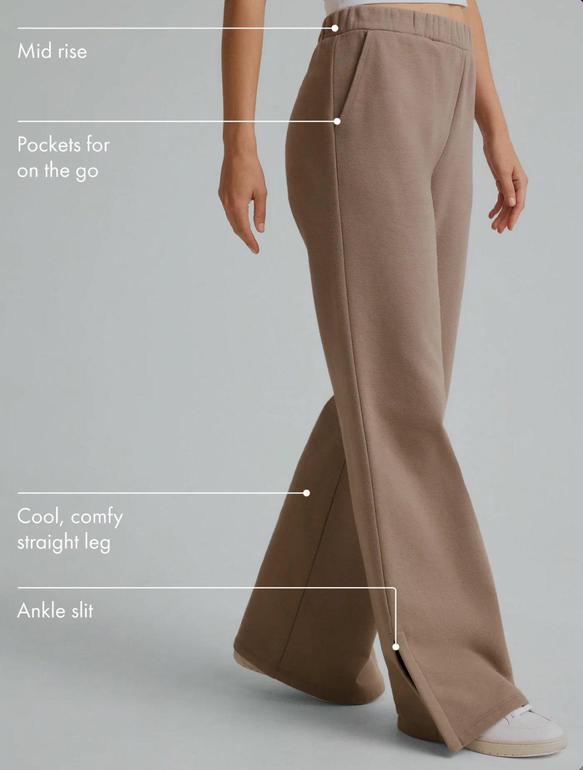 Beyond Yoga Open Ended Mid Rise Pant - Desert Sand