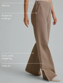 Beyond Yoga Open Ended Mid Rise Pant - Desert Sand