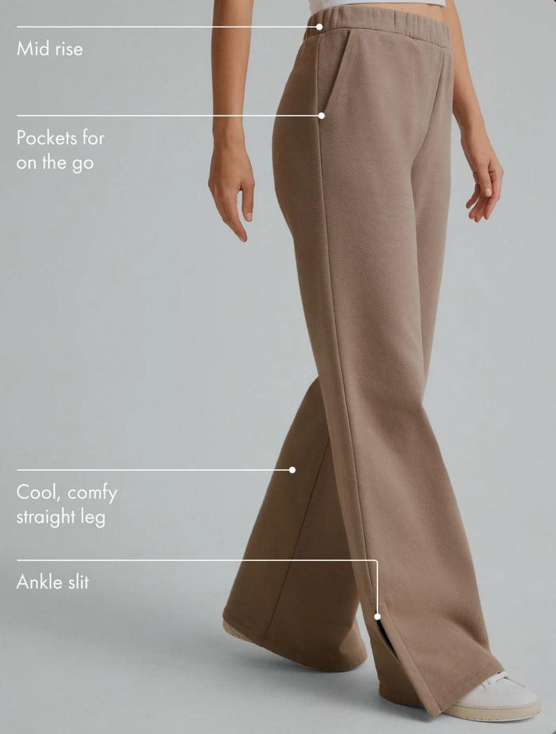 Beyond Yoga Open Ended Mid Rise Pant - Desert Sand