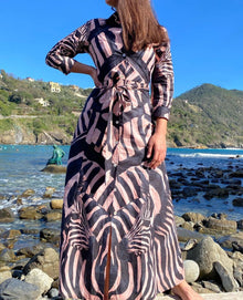 Connor & Blake Carla Dress - Crazy Zebra Pink