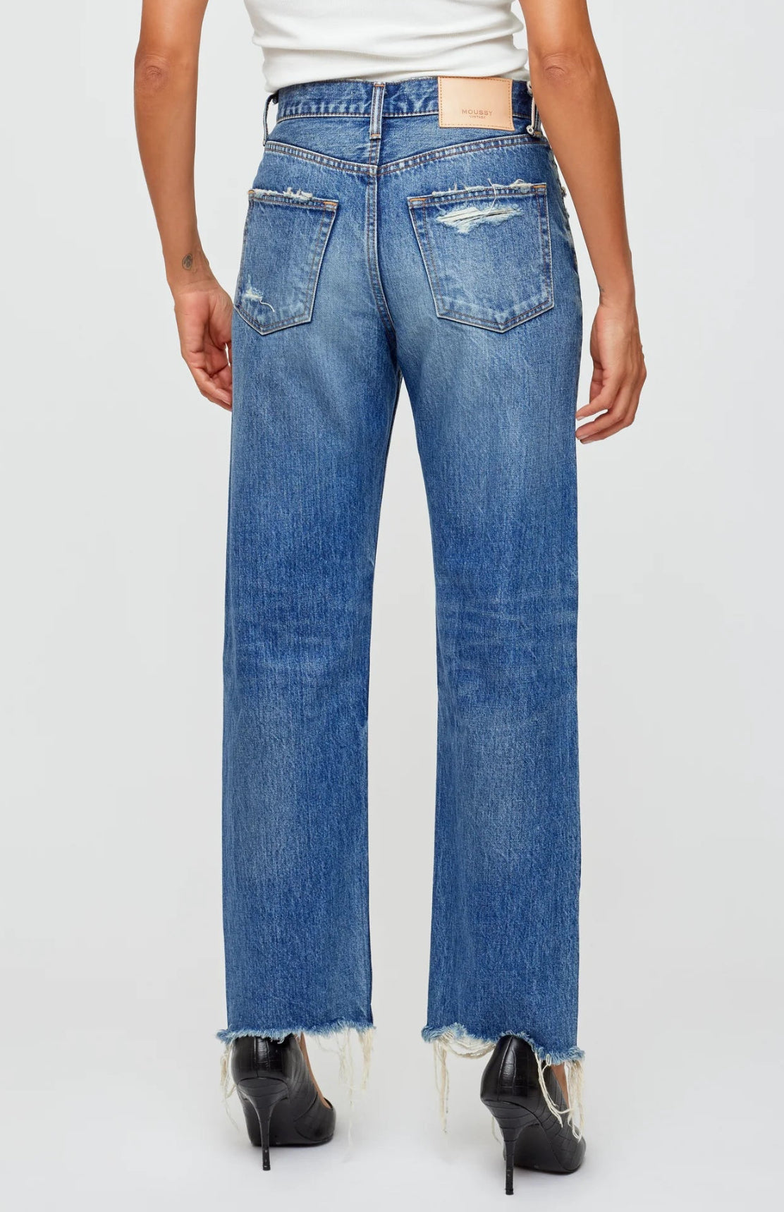 Moussy Vintage Ridgecrest Wide Straight - 110 Blue