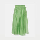 Vince Smocked Waist Pull On Skirt - Sprout Green