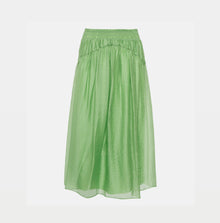 Vince Smocked Waist Pull On Skirt - Sprout Green