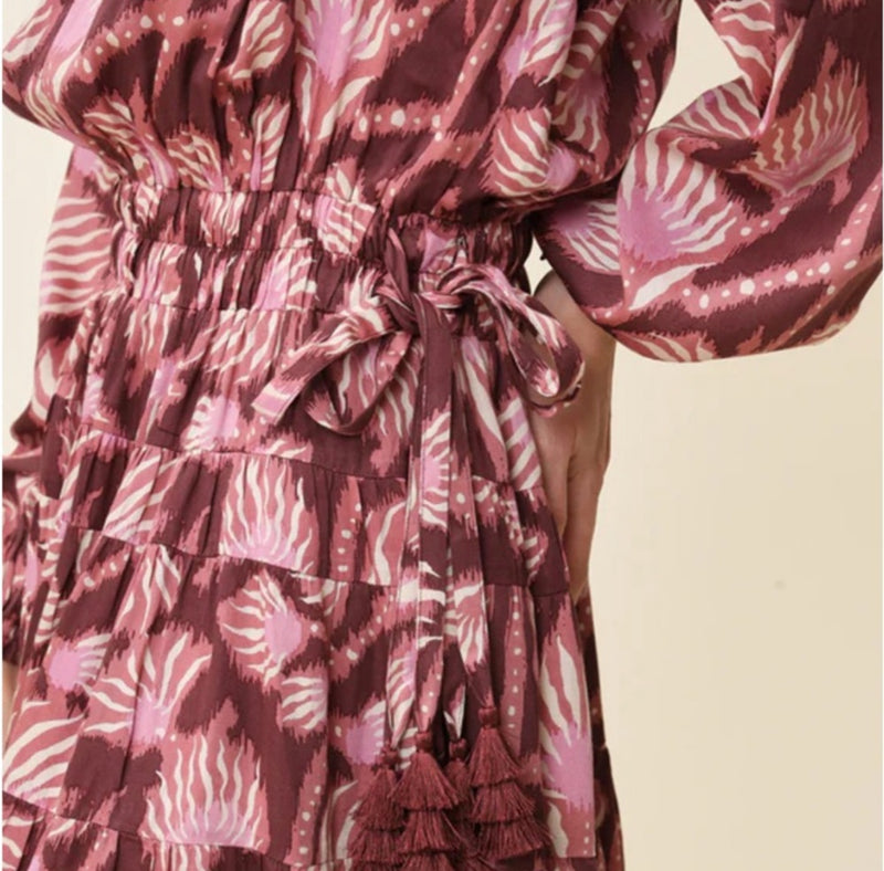 Omika Irma Mini Dress - Elyse Aubergine