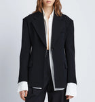 Proenza Schouler Wool Twill Jacket - Black